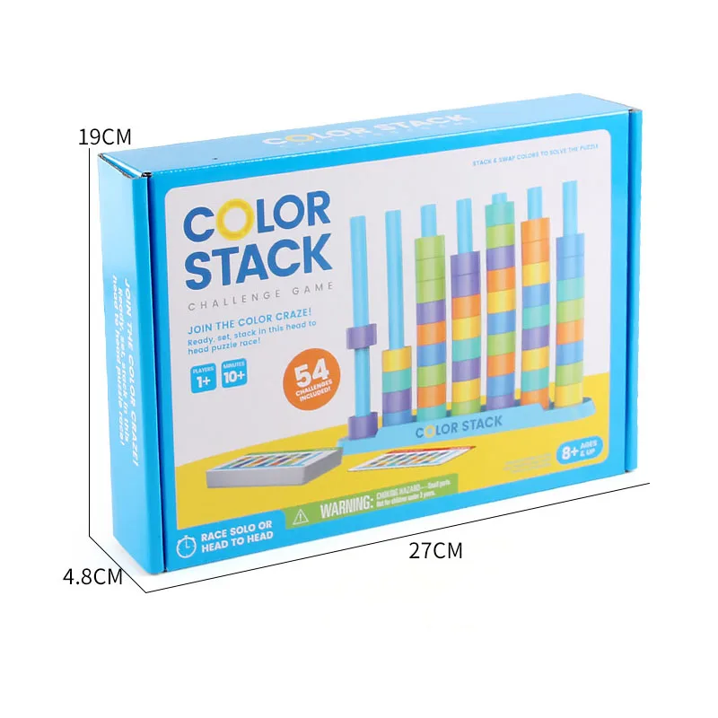 Rainbow Stacking Rings - Educational Toy for Color Recognition & Fine Motor Skills Development