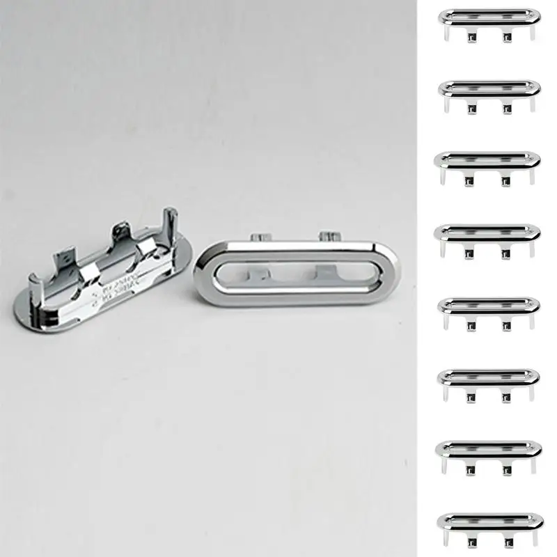 Sink Overflow Cover 4X Oval Drain Replacement Sink Bath Cap Bathroom Drain Stopper