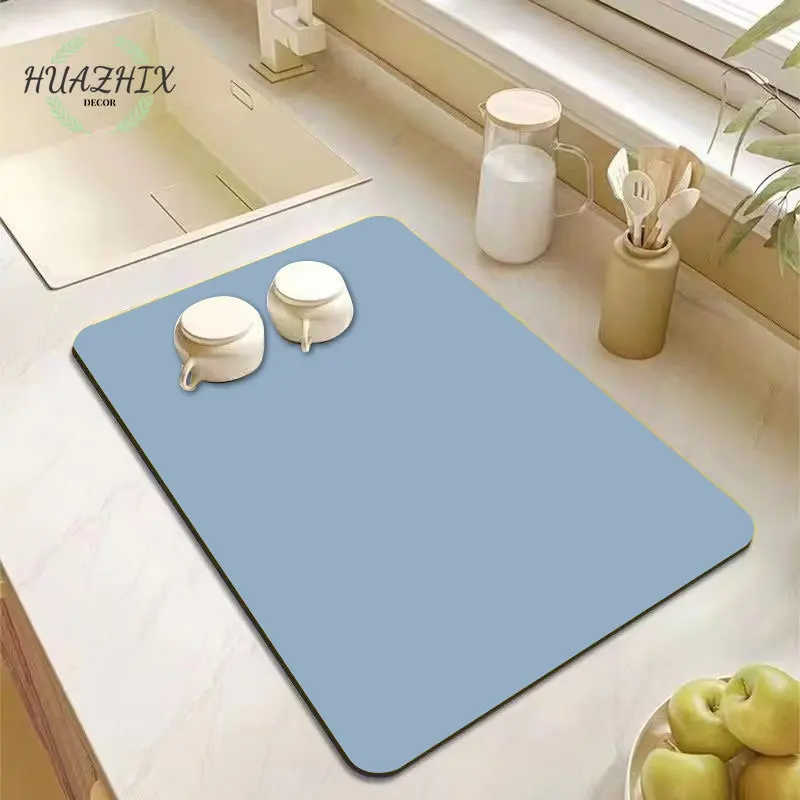 Super Absorbent Coffee Dish Large Kitchen Absorbent Draining Mat Drying Mat  Quick Dry Bathroom Drain Pad Kitchen Faucet Placemat - AliExpress