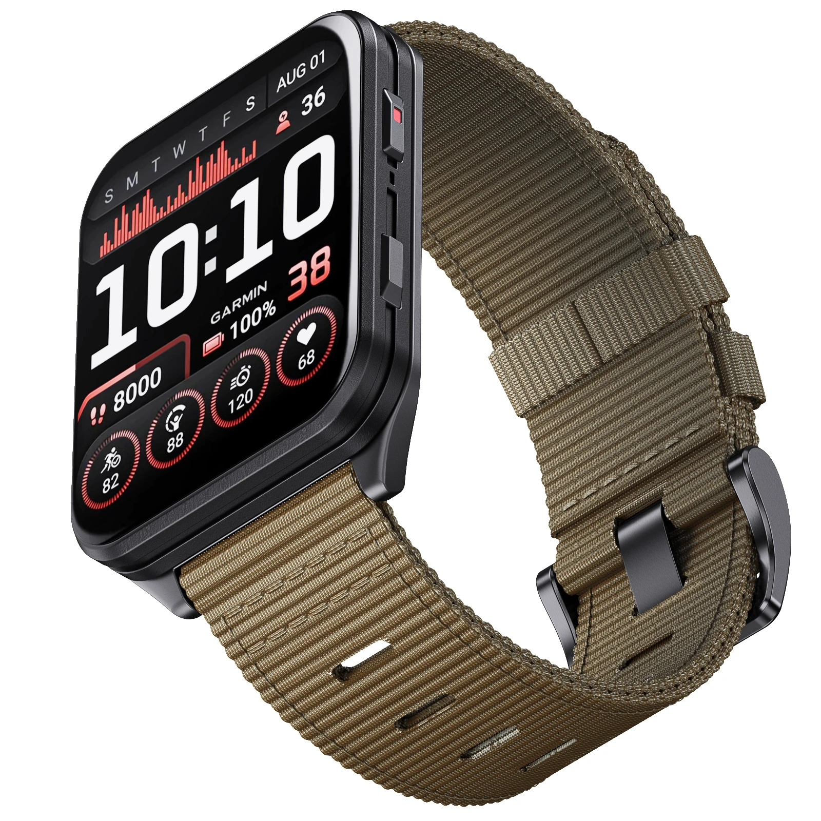 Durable Nylon Sport Watch Band - 24mm Replacement Strap Bracelet