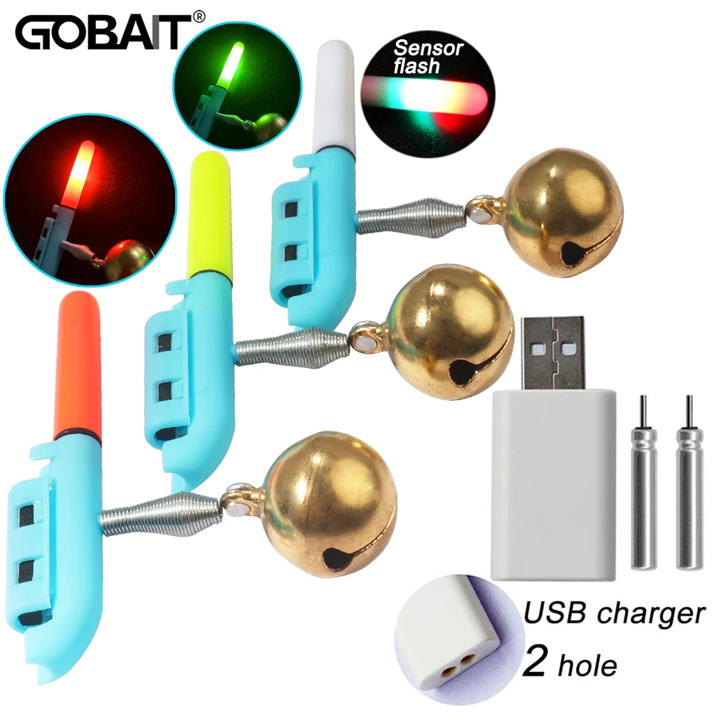 Lampe LED lumineuse pour canne pêche CR425 avec charge USB - Alarme de touche nocturne brillante