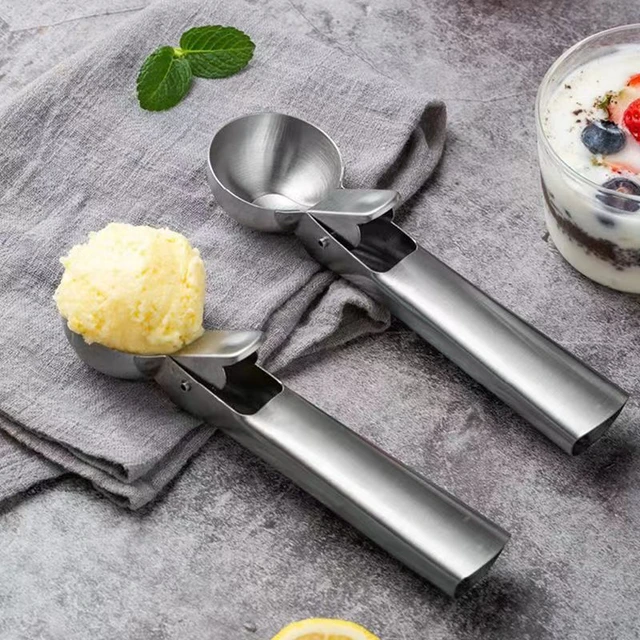 Self-melting Non-stick Ice Cream Scoop Hard Ice Cream Scoop Ball Scooper  Playing Scoop Household Kitchen Ice Cream Accessories - AliExpress