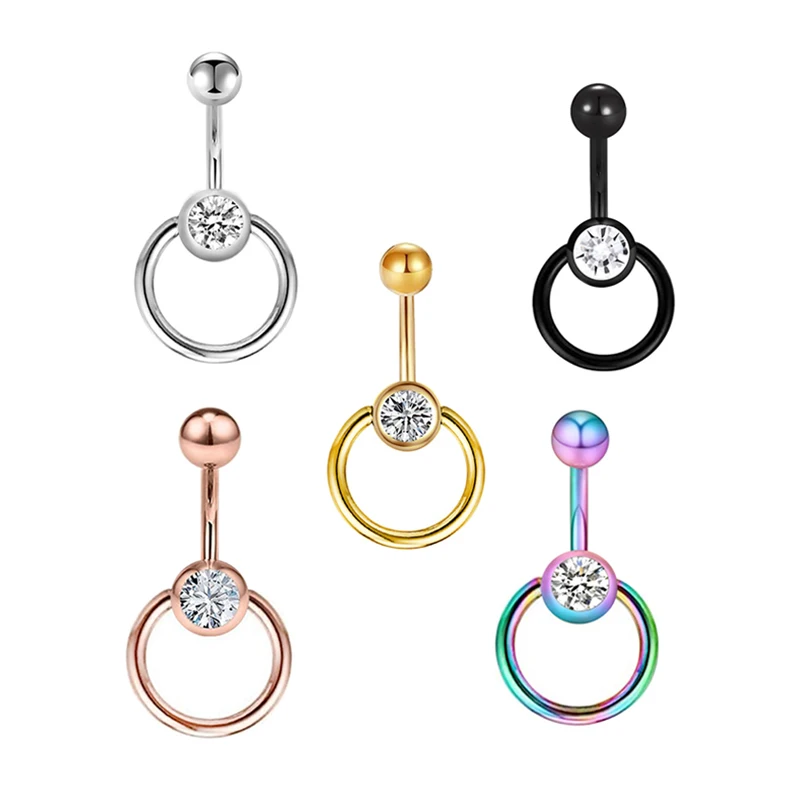 

mix 5 style wholesales belly piercing jewelry 14g 10mm cheap price navel belly rings dangle navel piercing body set belly kit