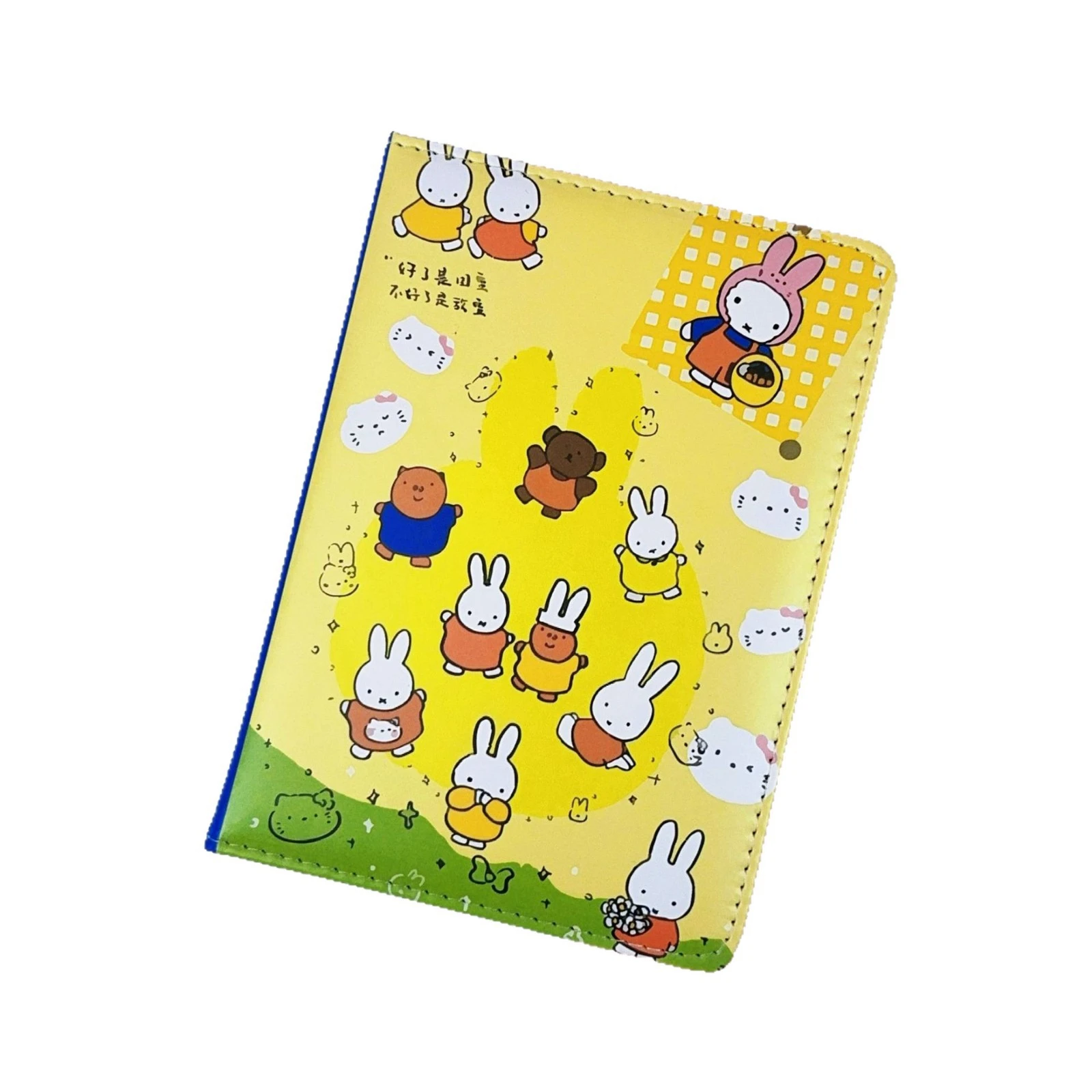 Adorable Rabbit PU Leather B6 Notebook with Thick Colorful Lined Pages