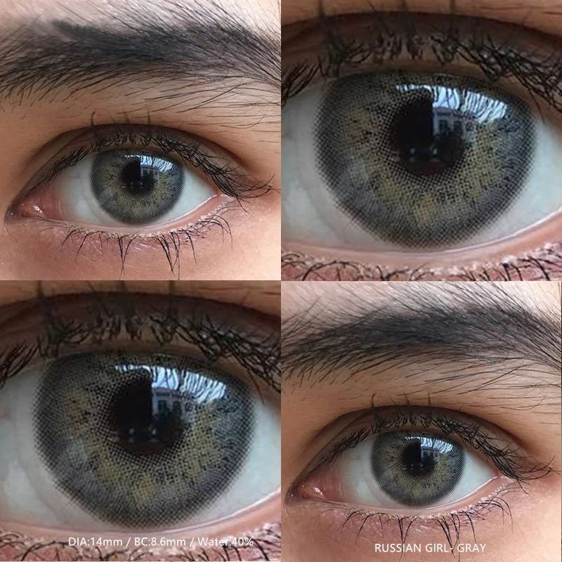 UNIIEYE Russian Grey Daily Colored Contacts