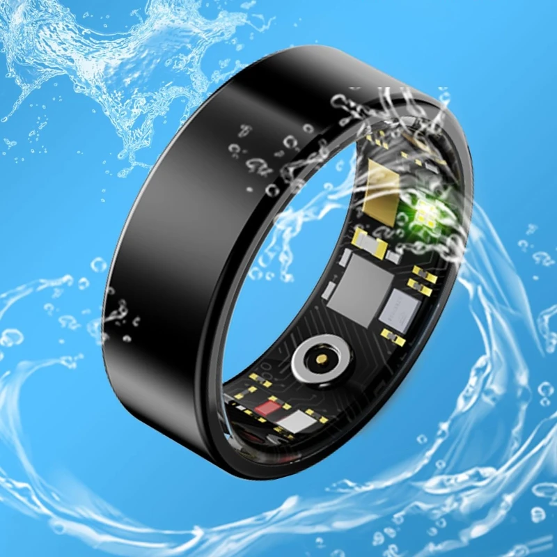 Anello Intelligente per Monitoraggio della Salute Uomo Donna, Monitoraggio Frequenza Cardiaca e Ossigeno nel Sangue, Impermeabile 5ATM, Modalità Multi-sport - immagine 5