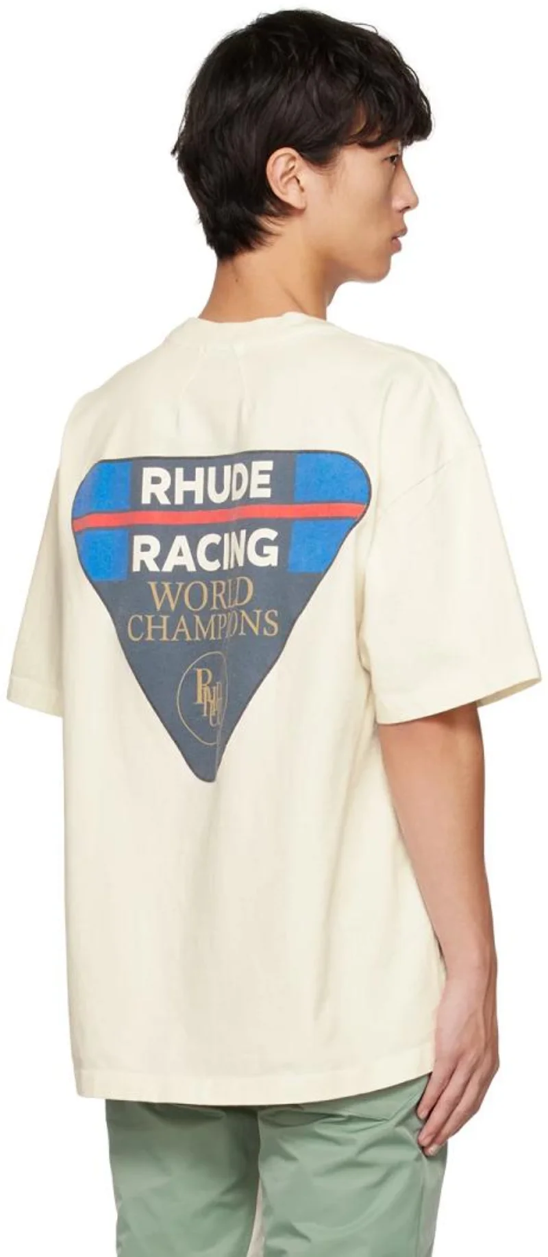 

New Fasion Triangle Letter Printing Rhude T Shirt Men Women EU Size 100% Cotton Rhude Top Tees Fashion Summer Oversized T-shirt