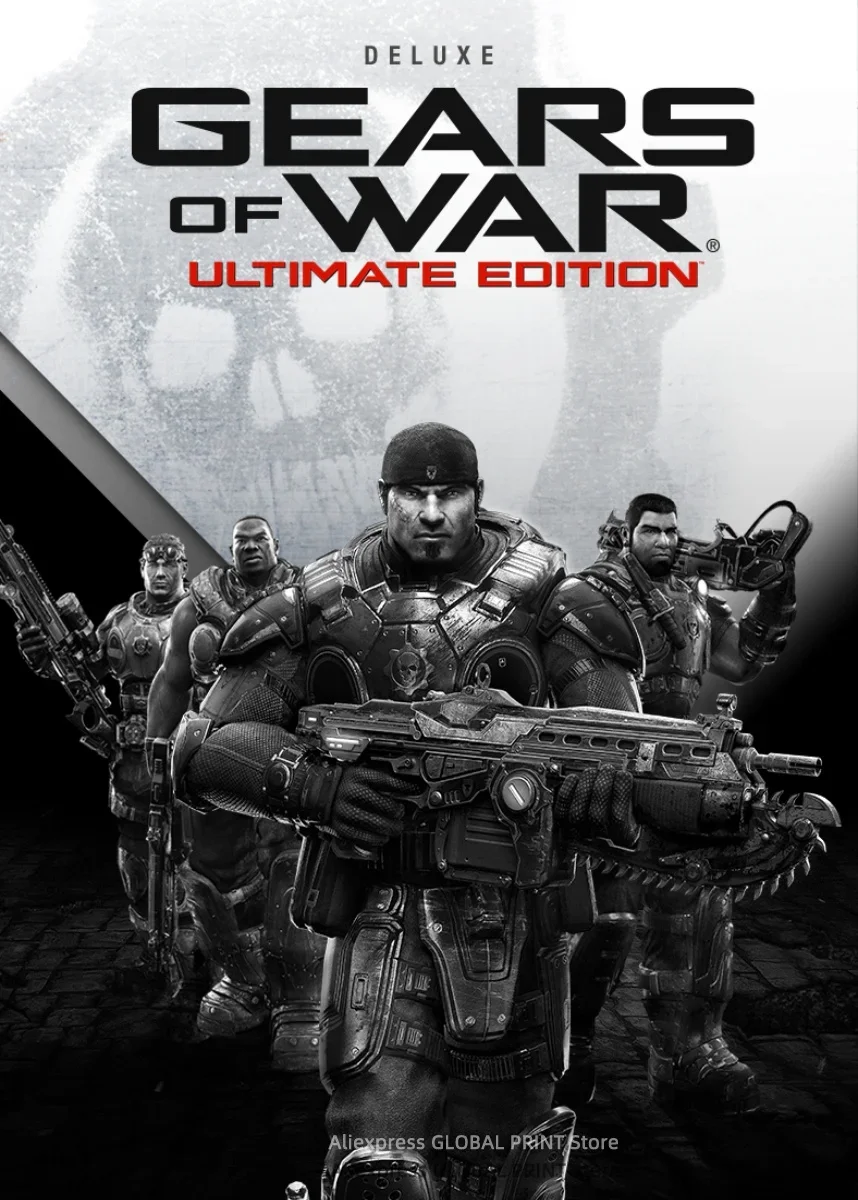 thumbnail image 1 of Póster de Gears Of War, pósteres y grabados de lienzo del juego, lienzos, pinturas, decoración del hogar, 1 of 5