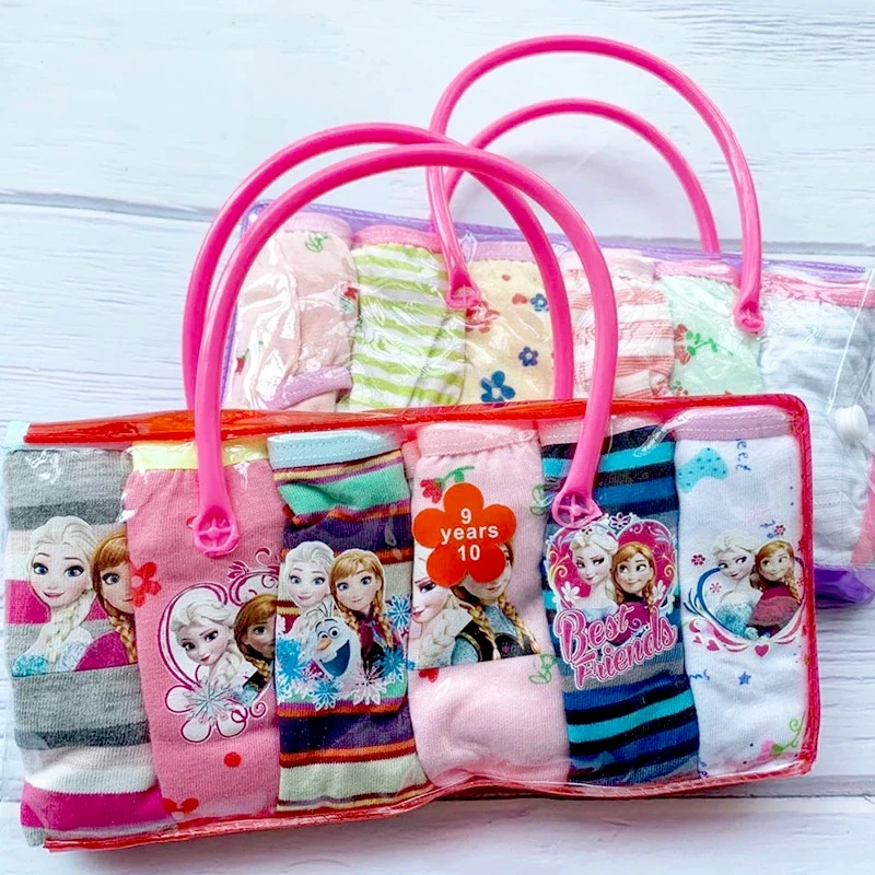 6Pcs/lot Baby Boys Girls Underwear Marvel Spiderman Mickey Mouse Elsa Disney Cartoon Cars Cotton Panties Children Underpants girls underwear