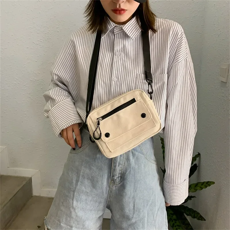 Women Tote Bag Pure Color Casual Outdoor Canvas Handbag Zipper Shoulder Bag Luxury