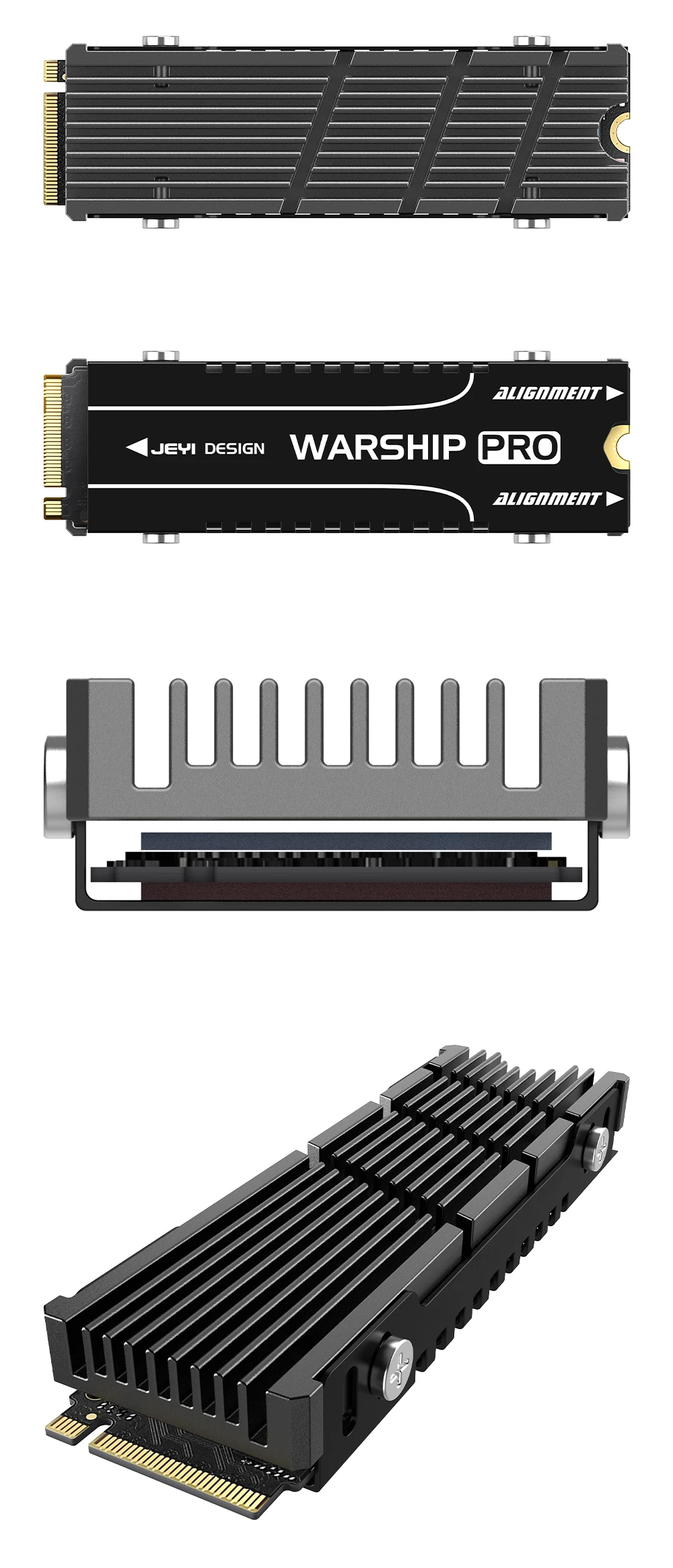 Silicone, Cooler II 2280 SSD, Dissipador M.2 NVME, Liga De Magnésio