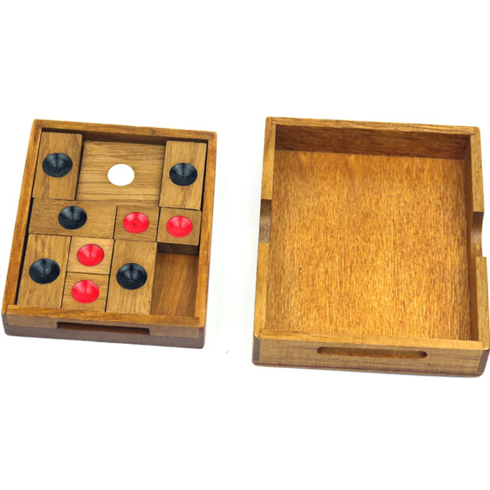 Round Dot Chess Board Educational Toy Wooden Game Black Dots Kids Thinking Skill Development Eco Friendly Safe