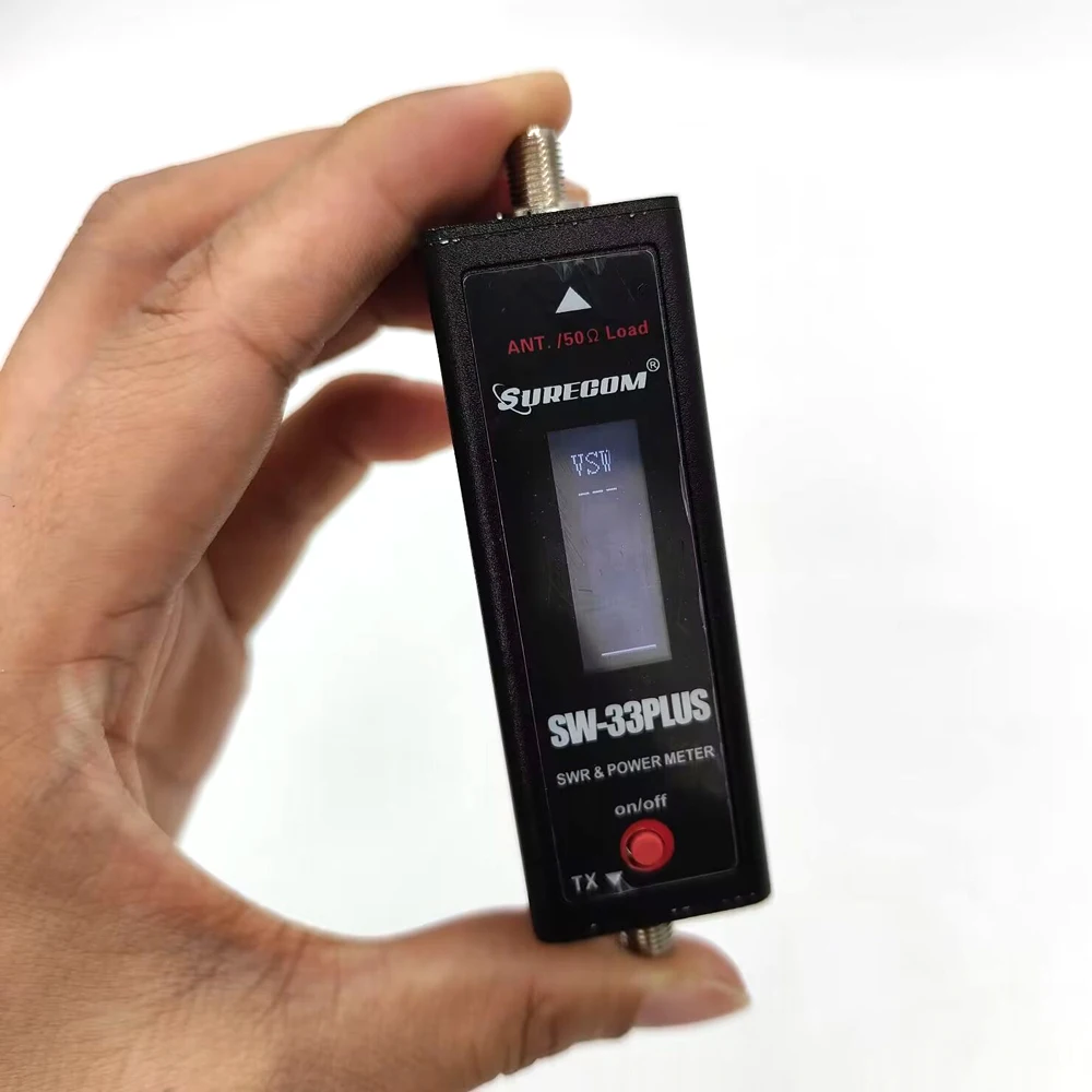 SURECOM SW-33Plus 100W Mini Power & SWR Meter VHF UHF 125-525MHz With Adapter for Walkie Talkie