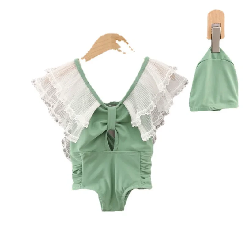 

Girls Kids Swimwear Swimsuit 7-14 Years Children Bikini Set Ruffle Bandage Wholesale Brand Baby Biquini Infantil Dropship