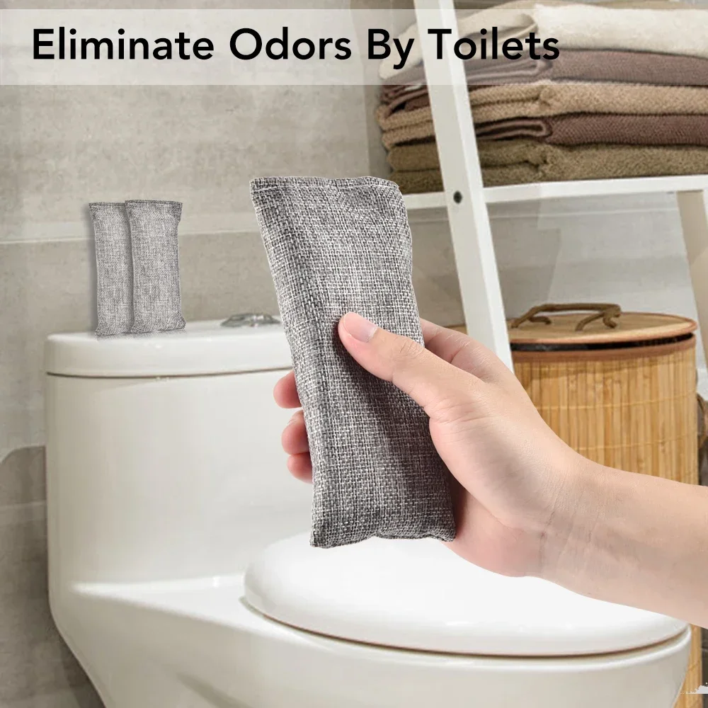 10pcs Bamboo Charcoal Bags Air Purification Activated Charcoal Bags Indoor Closet Toilet Moisture Resistant Odor Absorber