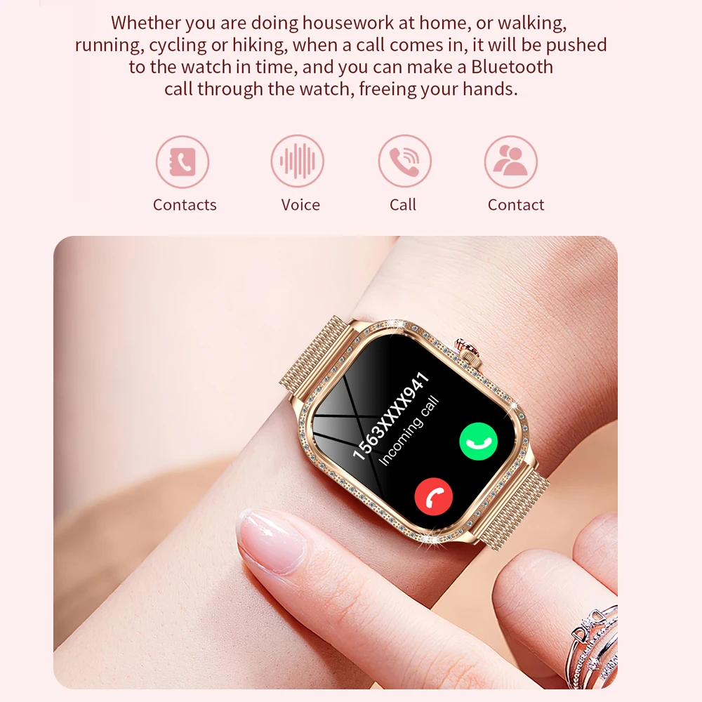For Xiaomi Huawei New Women Smart Watch Heart Rate Blood
