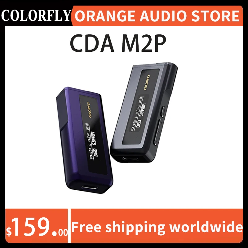

COLORFLY CDA M2P Portable MINI USB DAC/AMP Headphone Amplifier 2*CS43198 chips PCM768 DSD256 3.5+4.4m Output mquloos