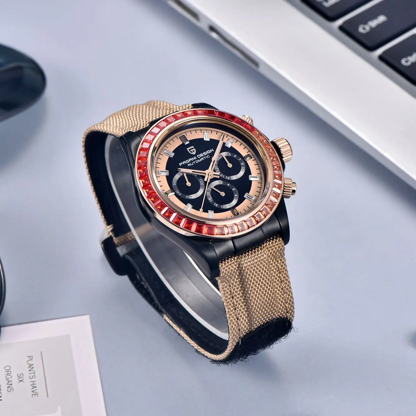 PAGANI DESIGN Men's watches Men's automatic watch Rainbow appearance 1732 mechanical watch Men's 100-meter diving watch