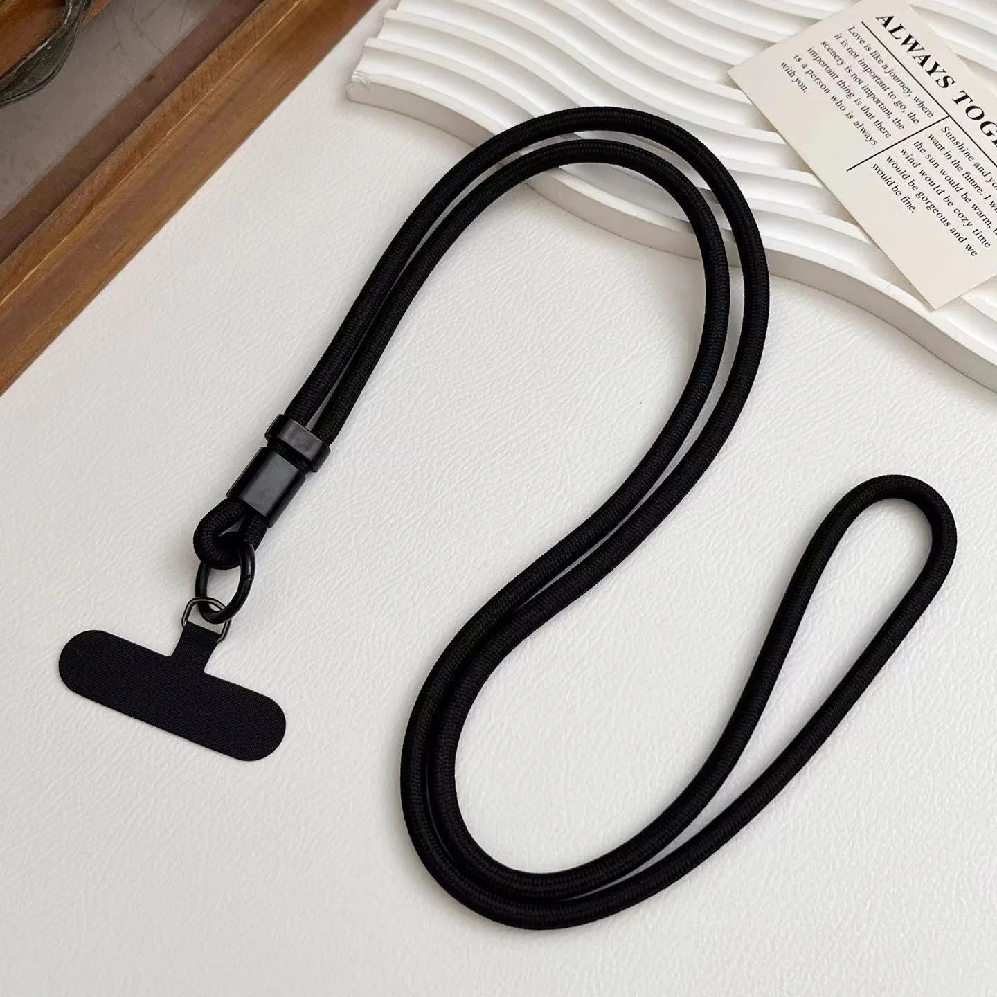 Personalized Solid Color Mobile Phone Lanyard Crossbody Rope Strap Image 6