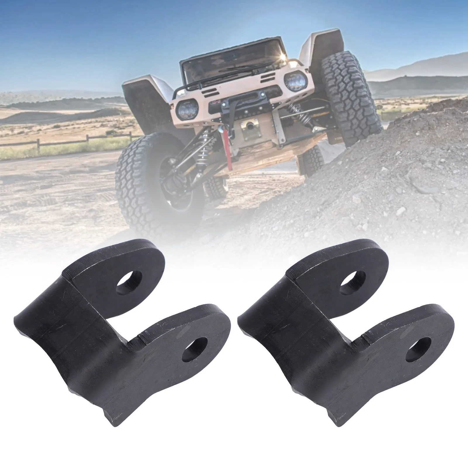 Car Axle Shock Absorber Bracket Weld On Shock Bracket Enhanced Performance Steel Easy Installation Curved for Off Road Trailer