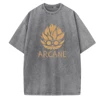 Arcane Heimerdinger Minimalist Style Vintage Summer O-Neck Short Sleeve Cotton T-Shirts 2