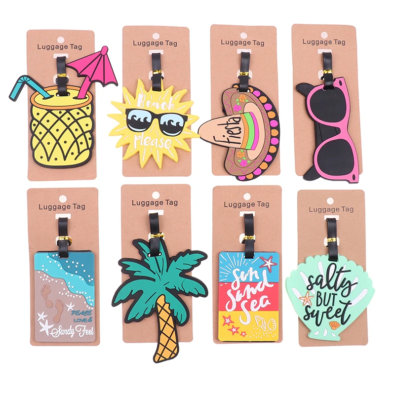 

Creative Luggage Tags Suitcase ID Addres Holder Fruits Baggage Boarding Tags Portable Label Travel Accessories