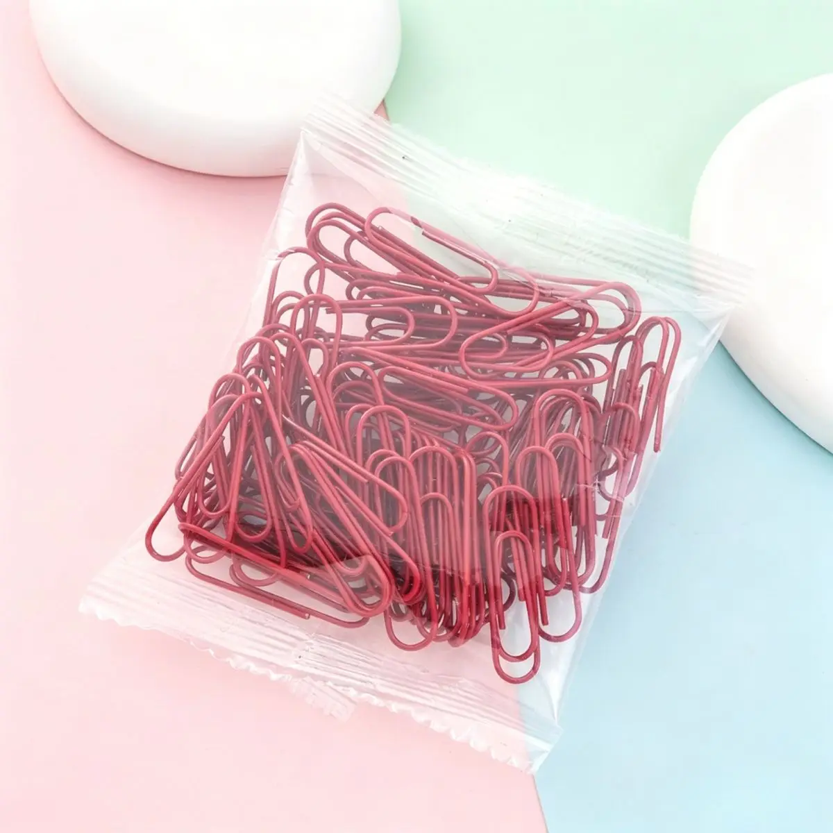 Vibrant Assorted Colored Paper Clips, 80 Pack - Reusable & Durable for Office and School Use