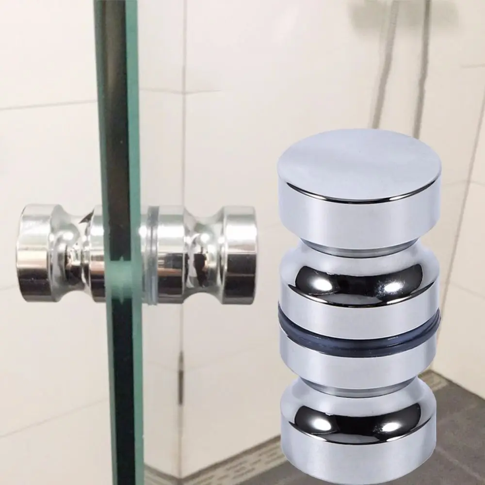 Glass Door Knob Shower Cabinet Handle Simple Aluminum Alloy Cupboard Door Handle With Screw Bathroom Kitchen Home Decor door handles cabinet handles shower handle shower handles