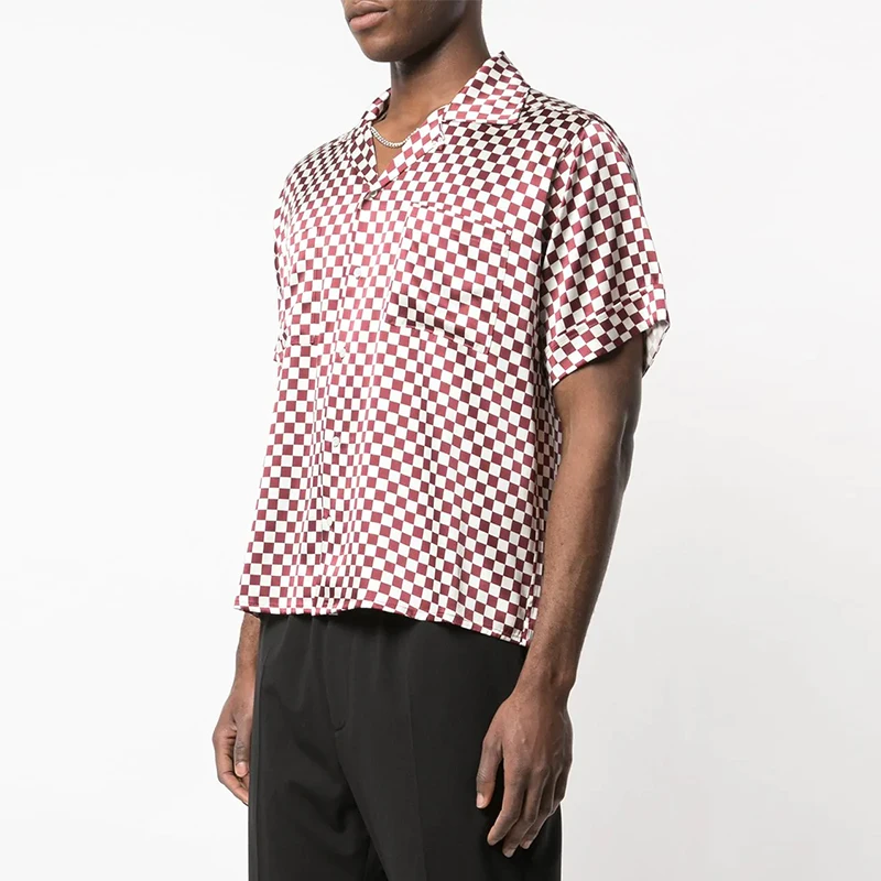 

ERD Shirts Men Women 1:1 Summer High Quality Men Clothing Blouses for Women Fashion 2023 Vintage Checkered Pattern