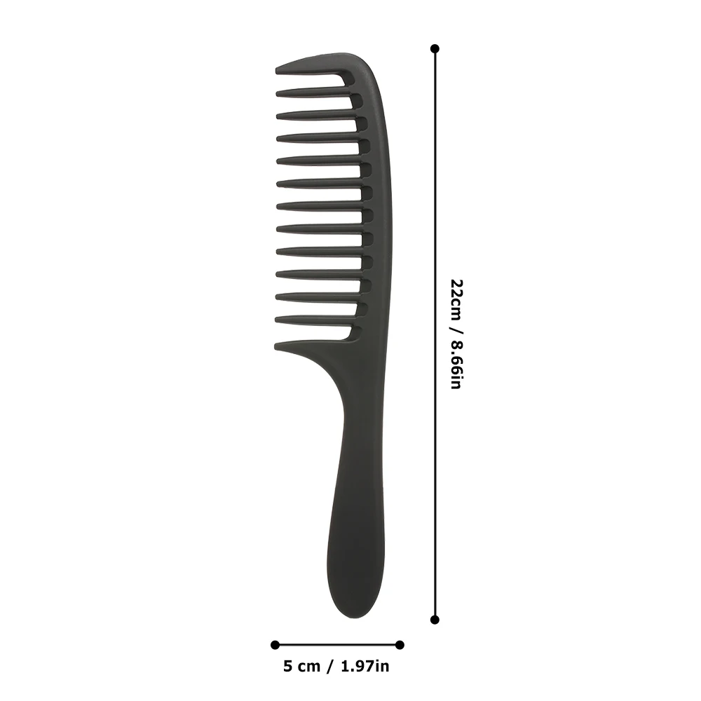 Wide Tooth Comb Detangling Hair Wide Comb Round Teeth Hairdress Comb Carbon Antistatic Comb Pro Salon Dyeing Styling Tools