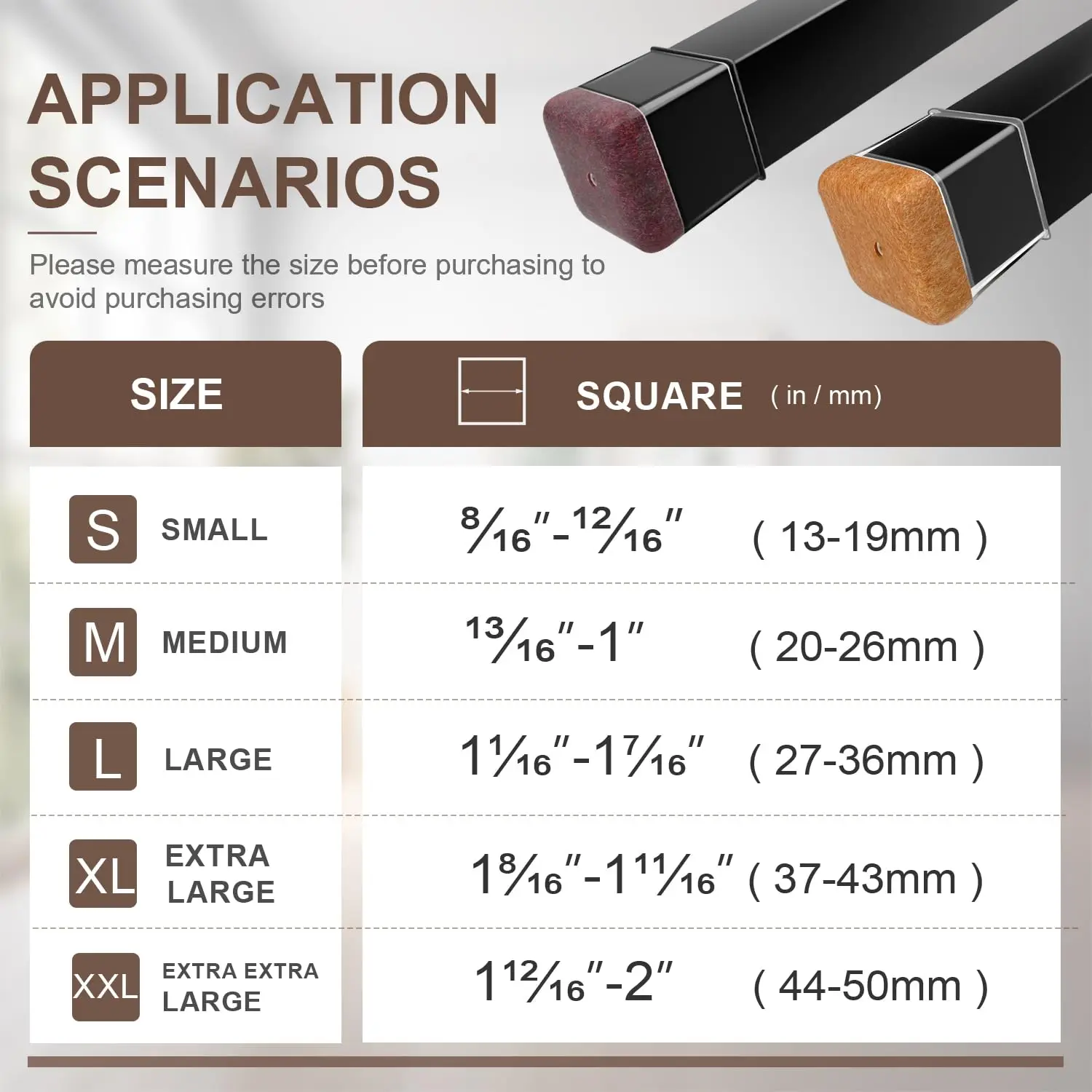 8/16/24 PCS Chair Leg Floor Protectors for Hardwood Floors Thick Silicone Covers Scratch-Resistant Noise Reducing