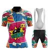 Woman‘s Cycling Jersey Set 2023 Funny Cartoon Summer Anti-UV Bicycle Clothing Short Sleeve Bike Clothes Maillot Ropa Ciclismo 1