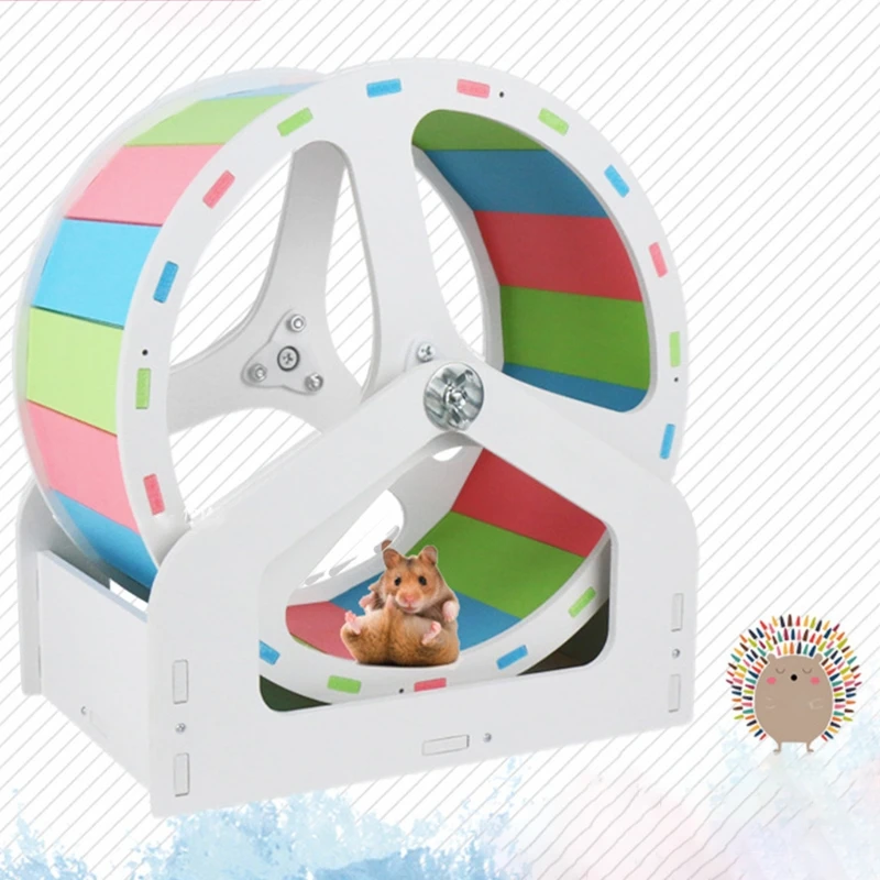 Small Pet Hamster Running Wheel With Stand Household Running Jogging Toy Playing Exercise