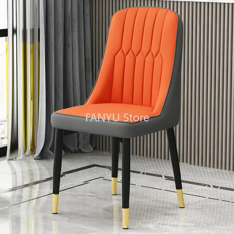 

Nordic Luxury Dining Chairs Lounge Backrest Minimalist Dining Chairs Design Relaxing Muebles De Cocina Household Items WZ50DC