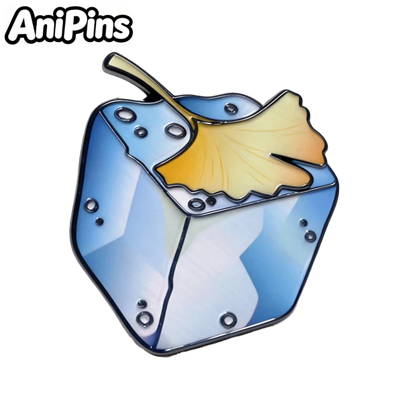 AniPins 러블리 아이스 플라워 핀 4 디자인 금속 장미 해바라기 은행나무 인아이스 브로치 핀 의류 배낭 옷깃 배지 선물용