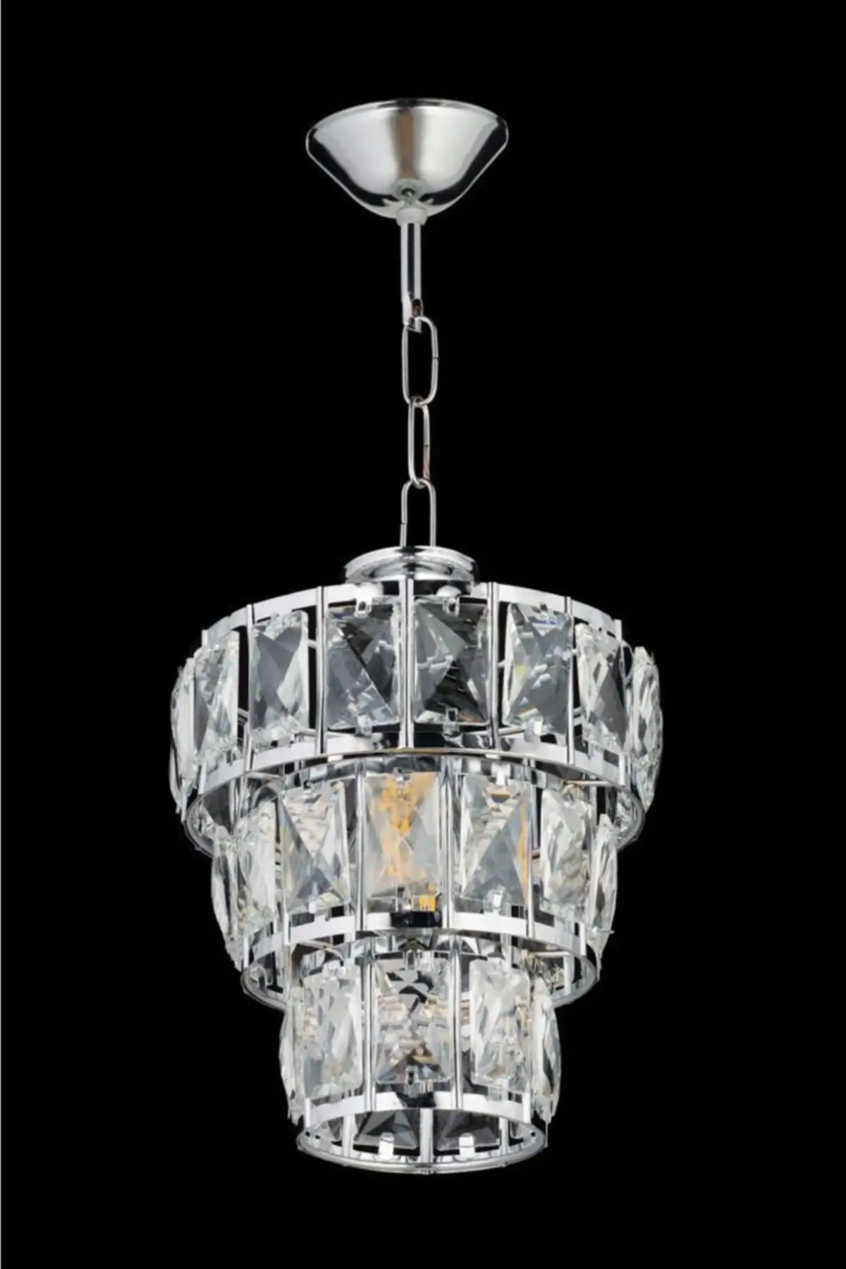 DOLBOVI mirac 3 layer crystal silver chandelier
