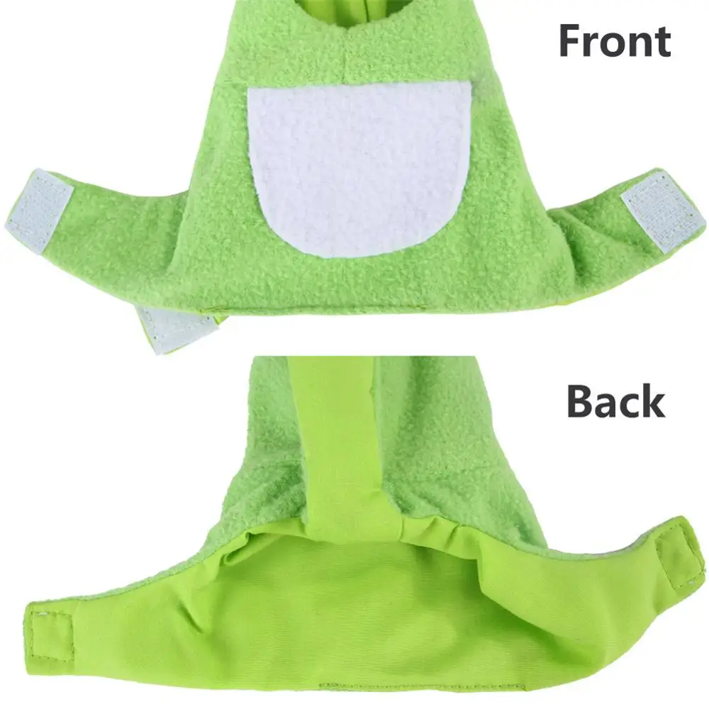 Funny Frog Shape Bird Clothes Medium Large Pet Birds Flight Suit Parrot Cockatiel Pigeons Green Cheek Conure Parakeet Clothing bird costume