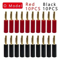 10/20Pcs Banana Connector Plug Jack Gold Plated Musical Sound Audio Speaker 4MM Banana Plugs For Audio Video Speaker Terminal 2