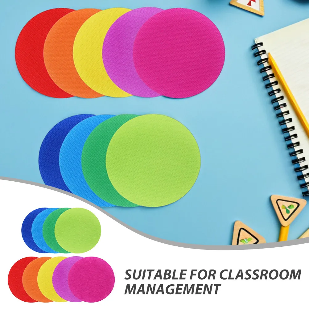 40Pcs 재사용 가능한 카펫 바닥 원형 마커 100Mm 실내 실외 사용을 위한 활기찬 원형 점 교실 체육관 댄스 유치원 교사