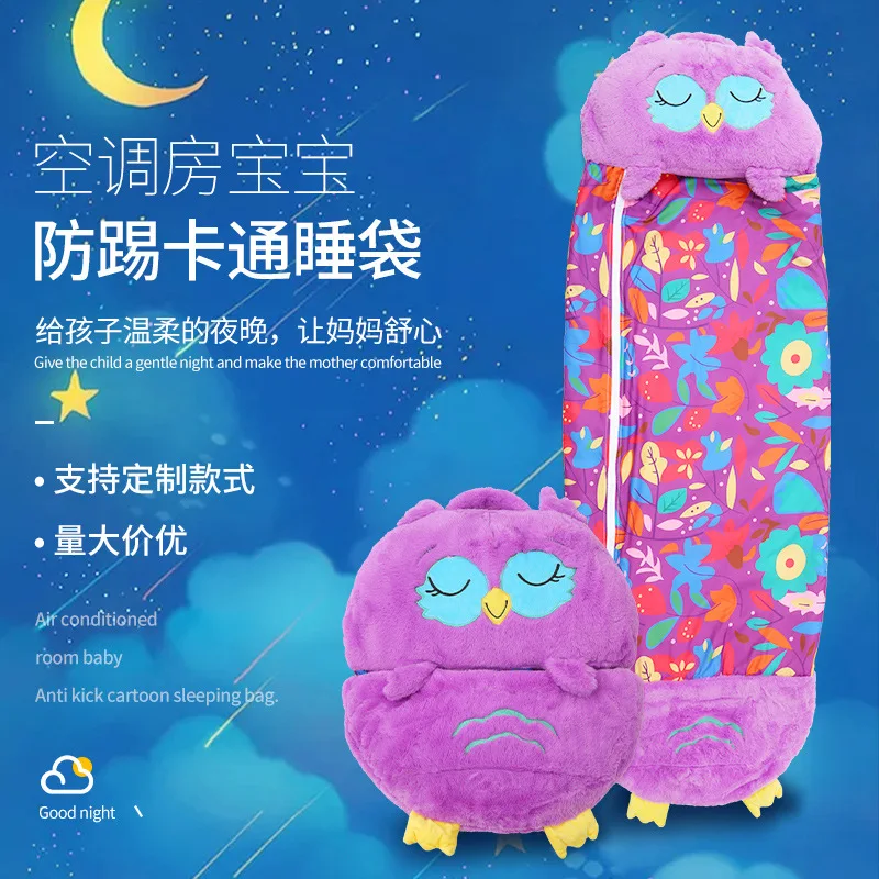 Kids Sleeping Bag Children's Animal Sleep Sack Boys Girls Cartoon Plush Doll Baby Pillow Soft Lazy Sleepsacks For Birthday Gift