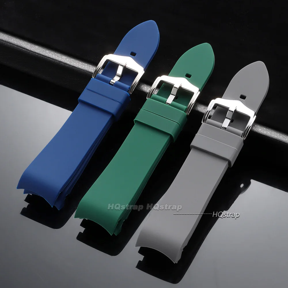 Deluxe Waterproof Sport Silicone Watch Strap - Curved End Wristband Accessory