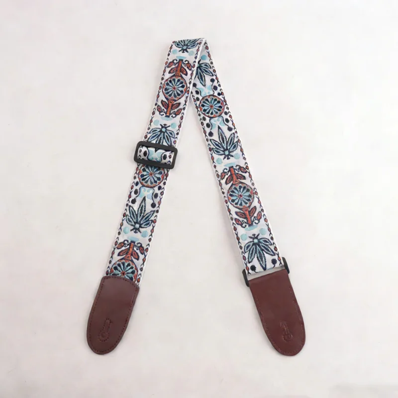 Modischer Gitarrengurt im Retro-Ethno-Stil, verstellbarer Lederriemen für Folk-Gitarre, E-Gitarre, Bass, Ukulele, Gitarrenzubehör – Detail 10