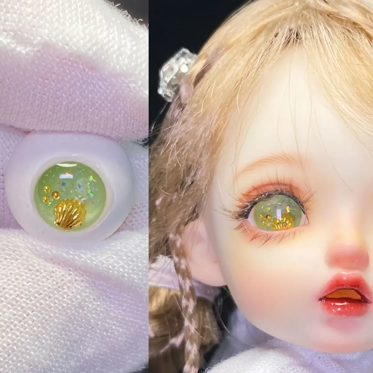 

New Handmade Doll's Eyes 12/14/16/18mm for 1/3 1/4 1/6 Bjd Doll Yellow Resistant Plaster Eyeball Diy Girl Doll Accessories