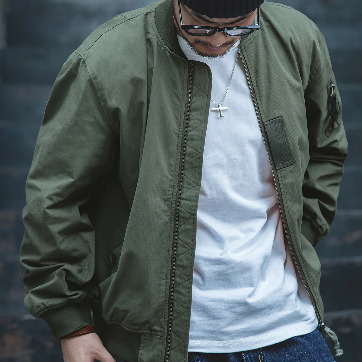 Maden MA-1 Bomber Flight Jackets Windproof Fighter Pilot Flight Jacket Casual Motorcycle Coat Men's Baseball Uniform 4
