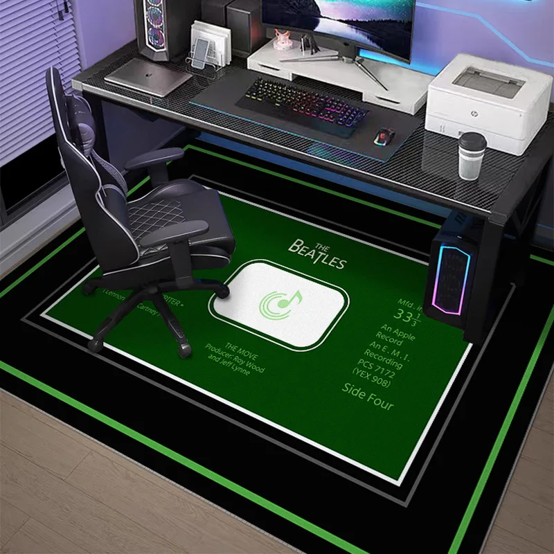 VIKAMA Gaming Room Carpet, Bedroom And Study Computer Swivel Chair Rug Home Soundproof And Anti-Slip Floor Mat, Home Decoration