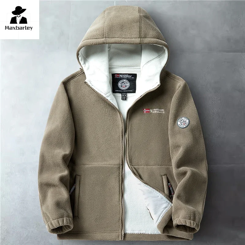 Men's Warm Jacket Lamb Wool Padded Jacket Winter Hot Coat