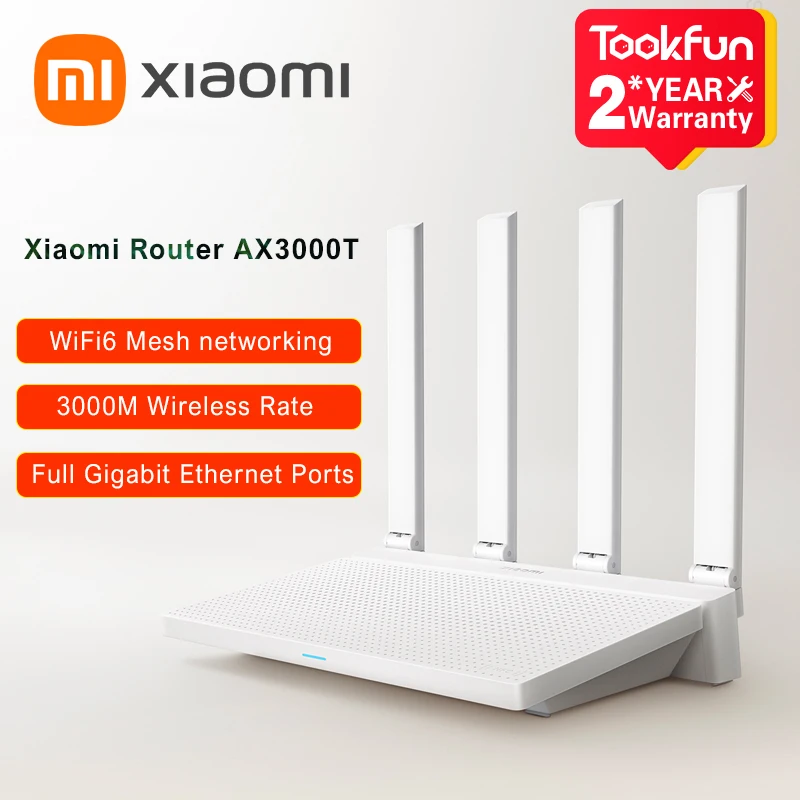 

New Xiaomi Router AX3000T IPTV Mesh Networking Gigabit Ethernet Ports Gaming Accelerator Repeater Modem Signal Amplifier