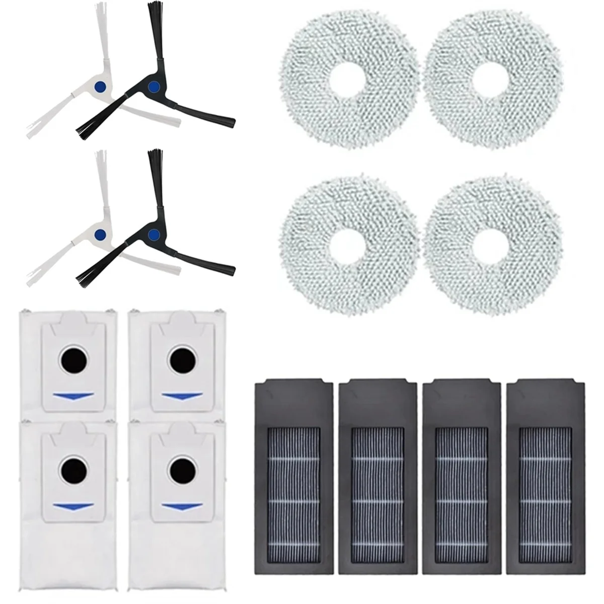 

Сменный пылесборник с HEPA-фильтром Для Ecovacs Deebot X2/ X2 Omni / X2Pro / DEX86 Запчасти для пылесоса, 16 шт.