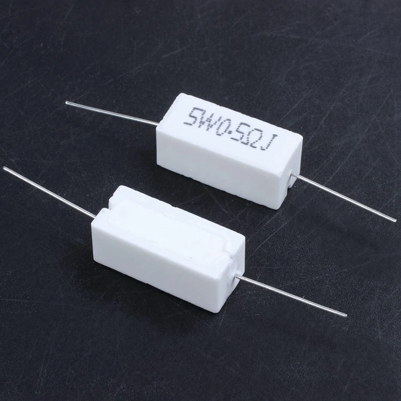 ABHU Axial Lead Ceramic Cement Resistor 0.5 Ohm 5W 30 Pcs