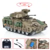 In Stock TD 1/16 Military RC Tank M2A2 Bradley Metal Tracks Road Wheel Infrared Barrel Recoil Radio Control RTR Combat Tank Gift 2